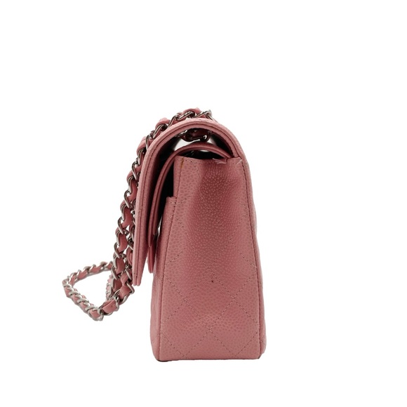 ✨$7800✨ Chanel Pink Caviar Double Flap Shoulder Bag - Picture 11 of 11